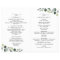 Dusty Blue Greenery Wedding Program Bi-Fold