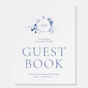 Dusty Blue Guest Book Sign