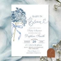 Dusty Blue Hydrangea Baby Shower