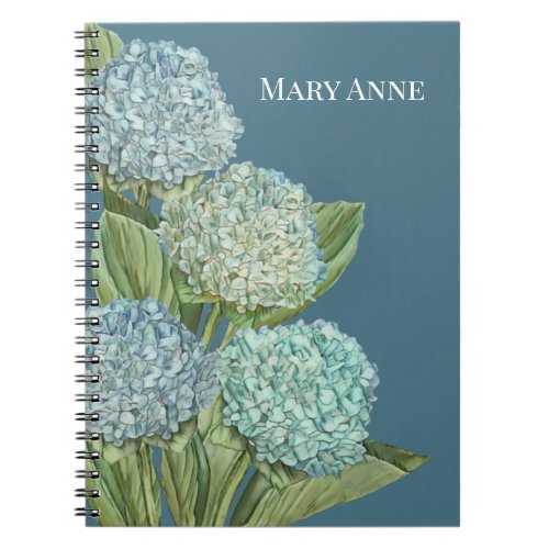 Dusty Blue Hydrangea Bouquet Notebook