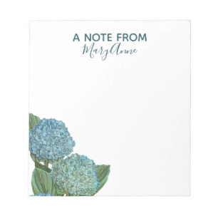 Dusty Blue Hydrangea Bouquet Notepad