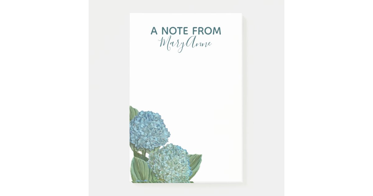 Dusty Blue Hydrangea Bouquet Post-it Notes | Zazzle