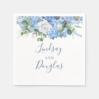Dusty Blue Hydrangea Floral Greenery Elegant