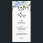 Dusty Blue Hydrangea Floral Wedding Menu<br><div class="desc">This elegant Dusty Blue Hydrangea Floral Wedding Menu is the perfect way to add a touch of romance to your special day. Featuring a beautiful dusty blue Hydrangea floral design, this menu is sure to complement any wedding theme. Each menu is carefully crafted to showcase your menu items in a...</div>