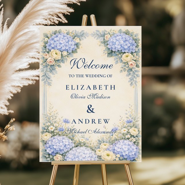 Dusty Blue Hydrangea Garden Wedding Foam Board (Creator Uploaded)
