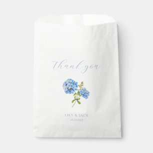 Dusty Blue Hydrangea Thank You Wedding Favor Bag