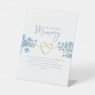 Dusty Blue In Loving Memory Pedestal Sign