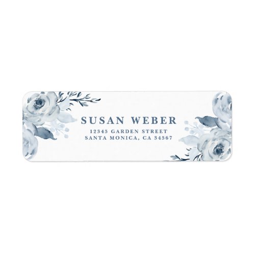 Dusty Blue invitation Label