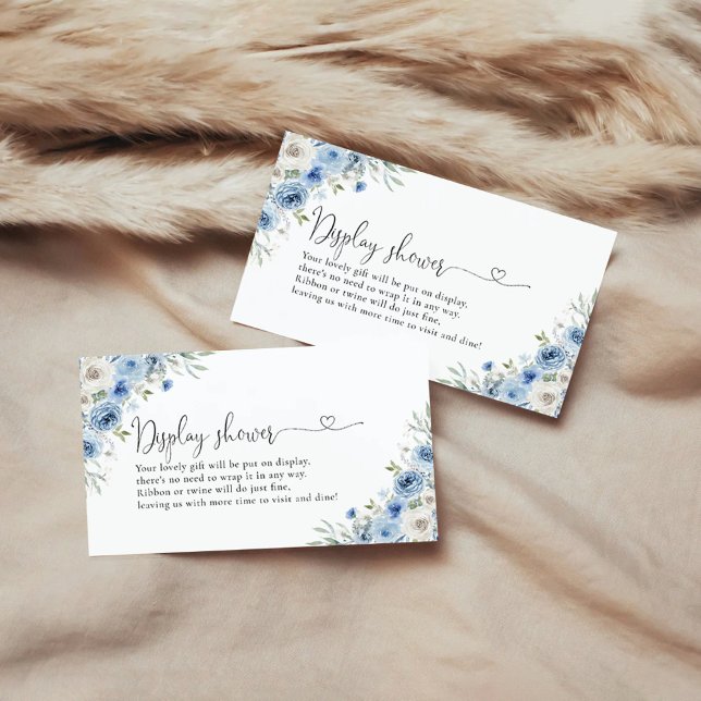 Dusty Blue Ivory Display Shower Enclosure Card (Creator Uploaded)