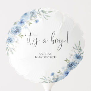Dusty Blue Ivory It's A Boy Balloon