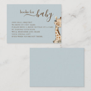 Dusty Blue Jungle Books for Baby Enclosure Card