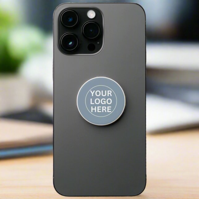 Dusty Blue l Professional Business Logo Branded  PopSocket (Creator Uploaded)