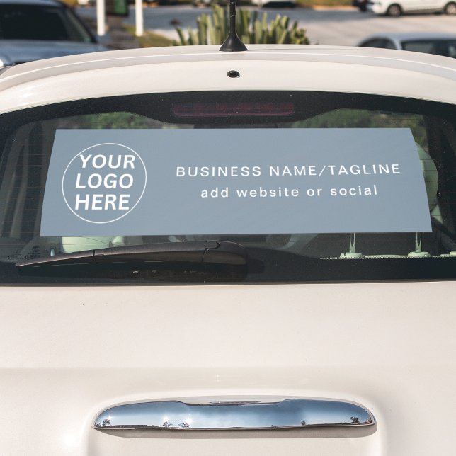 Dusty Blue l Professional Business Logo & Text  Window Cling (Creator Uploaded)