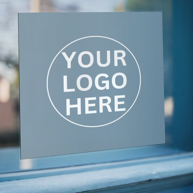 Dusty Blue l Professional Company Logo Promotional Window Cling (Creator Uploaded)