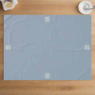Dusty Blue l Promotional Business Logo Branded Tablecloth