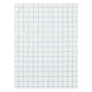 Dusty Blue Large Windowpane Grid Tablecloth