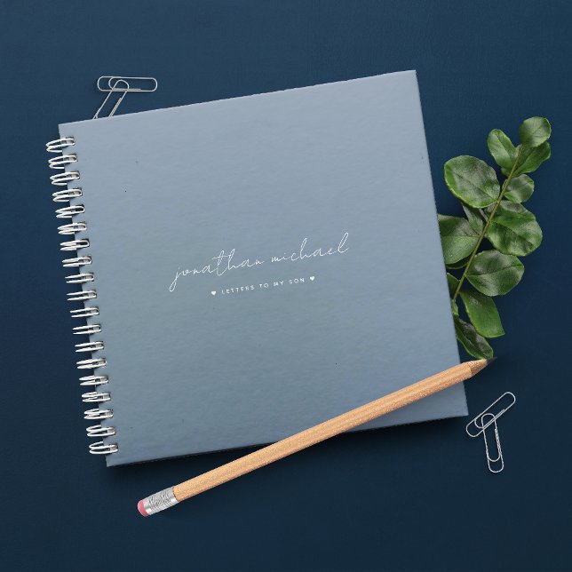 Dusty Blue Letters to My Son Memory Keepsake Notebook (Creator Uploaded)