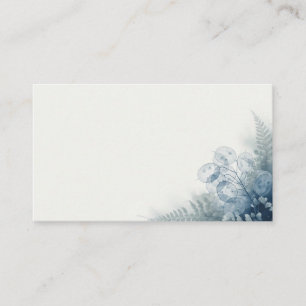 Dusty Blue Lunaria Fern Wedding Place Card
