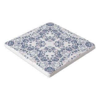 Dusty Blue Mandala  Trivet