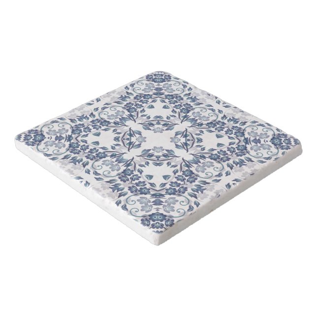Dusty Blue Mandala  Trivet (Corner)