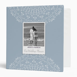 Dusty Blue mandala Wedding Planner 1.5" Binder