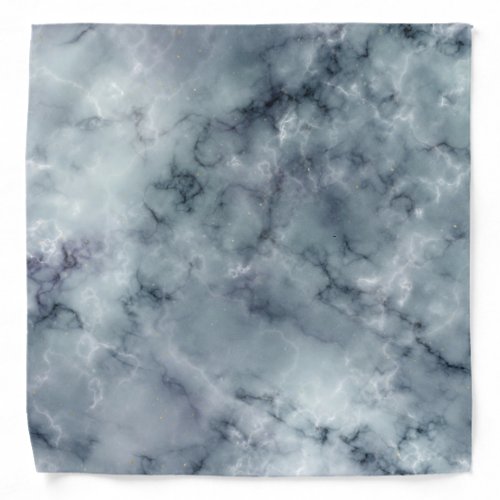 Dusty Blue Marble Texture Abstract Bandana