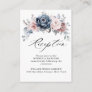 Dusty Blue Mauve Rose Pink Slate Floral details Enclosure Card