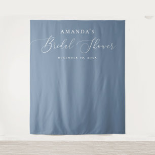 Dusty Blue Minimalist Bridal Shower Backdrop