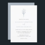 Dusty Blue Minimalist Floral Bouquet Wedding Invitation<br><div class="desc">Elevate your wedding stationery with our customizable floral bouquet wedding invitation featuring an elegant minimalist line art design. This beautiful invitation showcases delicate florals designed in a timeless, simple style. The minimalist line art floral bouquet adds a touch of contemporary charm while maintaining a classic elegance. Perfect for couples seeking...</div>