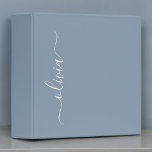 Dusty Blue Minimalist Modern Monogram Elegant 3 Ring Binder<br><div class="desc">Introducing our Dusty Blue Minimalist Modern Monogram Elegant Collection: Elevate your style with understated sophistication and timeless charm. Our collection features minimalist designs in a soothing dusty blue hue, enhanced with elegant monograms tailored to your personal taste. From refined stationery to versatile accessories, each piece in our collection is meticulously...</div>