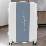 Dusty Blue Minimalist Modern Monogram Elegant  Luggage<br><div class="desc">Introducing our Dusty Blue Minimalist Modern Monogram Elegant Collection: Elevate your style with understated sophistication and timeless charm. Our collection features minimalist designs in a soothing dusty blue hue, enhanced with elegant monograms tailored to your personal taste. From refined stationery to versatile accessories, each piece in our collection is meticulously...</div>