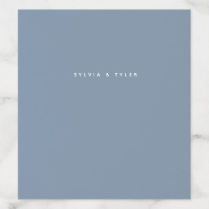 Dusty Blue Minimalist Typography Names Envelope Liner