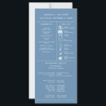 Dusty blue Minimalist Wedding Infographic Program<br><div class="desc">Add a touch of elegance and organization to your wedding day with our beautifully designed Wedding Program Infographic. This modern and stylish infographic outlines all the essential details of your big day in a clear, easy-to-read format that guests will love. Featuring icons and visuals to represent key moments like the...</div>