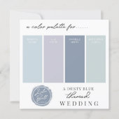 Dusty Blue Mint & Light Purple Color Palette Card (Front)