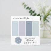 Dusty Blue Mint & Light Purple Color Palette Card (Standing Front)