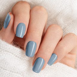 Dusty Blue Minx Nail Art