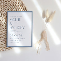 Dusty Blue Modern Deco Wedding