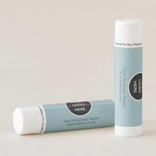 Dusty Blue Modern Minimalist Custom logo Modern Lip Balm