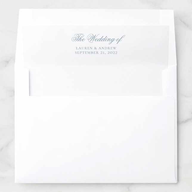 Dusty Blue Modern Minimalist  Envelope Liner (In Envelope)
