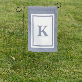 Dusty Blue Modern Personalized Garden Flag