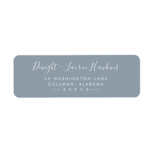 Dusty Blue Modern Return Address Label