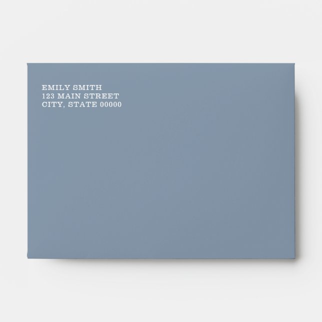 Dusty Blue Modern Simple Envelope (Front)