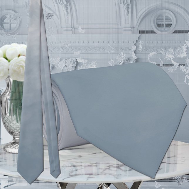 Dusty Blue Monochromatic Ombre Wedding Neck Tie (Creator Uploaded)