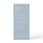 Dusty Blue Monogram Wedding Thank You Place Card