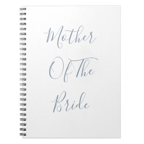 Dusty Blue Mother Of The Bride Weddings Gift Favor Notebook