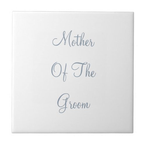 Dusty Blue Mother Of The Groom Wedding Gift Favor Ceramic Tile