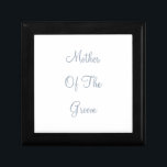 Dusty Blue Mother Of The Groom Wedding Gift Favor Gift Box<br><div class="desc">Designed with custom text "Mother of the groom" in popular dusty blue,  this is perfect,  simple and classy gift or party favor for the mother of the groom. You may change the text or color for a different event or recepient as you wish!</div>