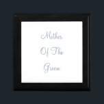 Dusty Blue Mother Of The Groom Wedding Gift Favor Gift Box<br><div class="desc">Designed with custom text "Mother of the groom" in popular dusty blue,  this is perfect,  simple and classy gift or party favor for the mother of the groom. You may change the text or color for a different event or recepient as you wish!</div>