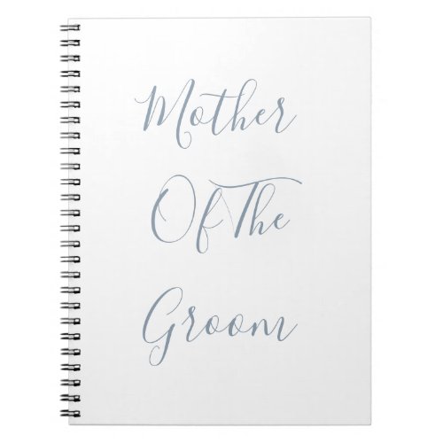 Dusty Blue Mother Of The Groom Weddings Gift Favor Notebook