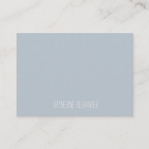 Dusty Blue Name Only on Front Business Card